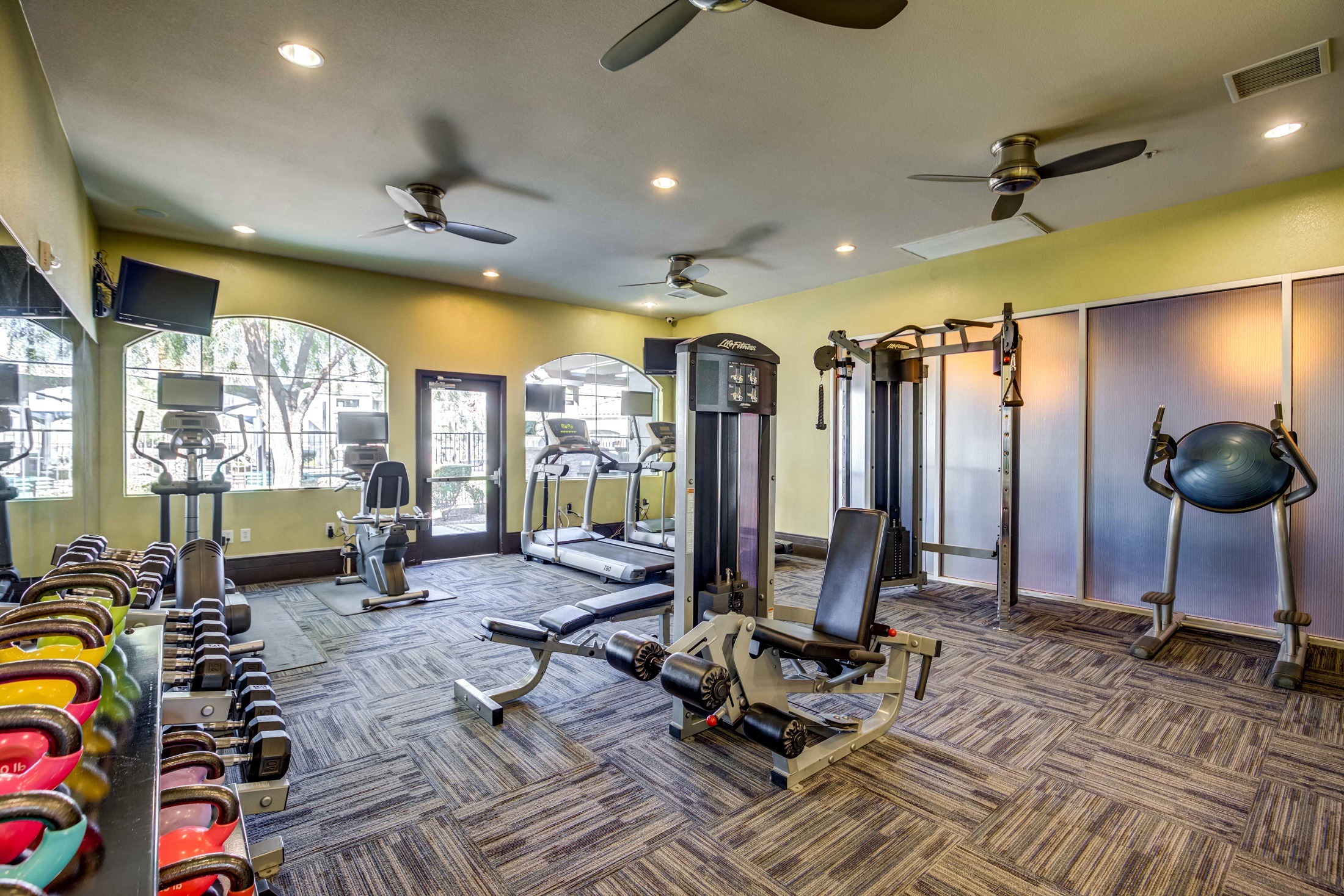Cardio athletic centers with free weights